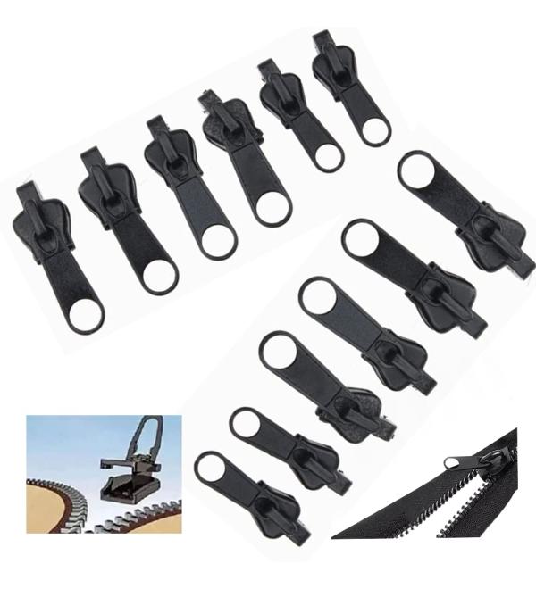 12PCS Black Fix Zipper Puller Replacement Kit for Coats, Jackets & Luggage - Buy Online on GoSupps.com