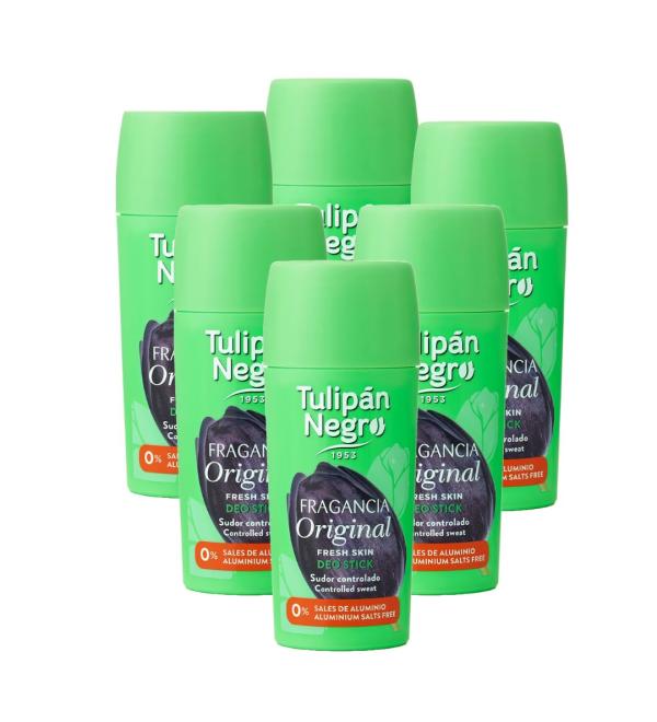 TULIPAN NEGRO Deodorant Stick 75ml Pack of 6 - Buy Online on GoSupps.com