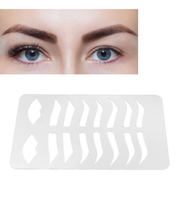 Brow Lip Stencil - Reusable PVC Eyebrow Decoration Tool - Buy Online on GoSupps.com