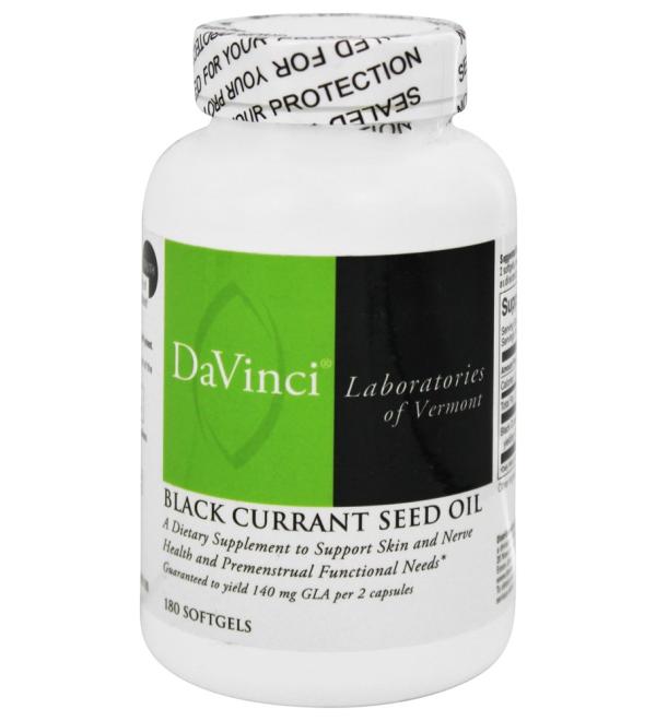 Davinci Labs Black Currant Seed Oil 180 Gels - Buy Online on GoSupps.com
