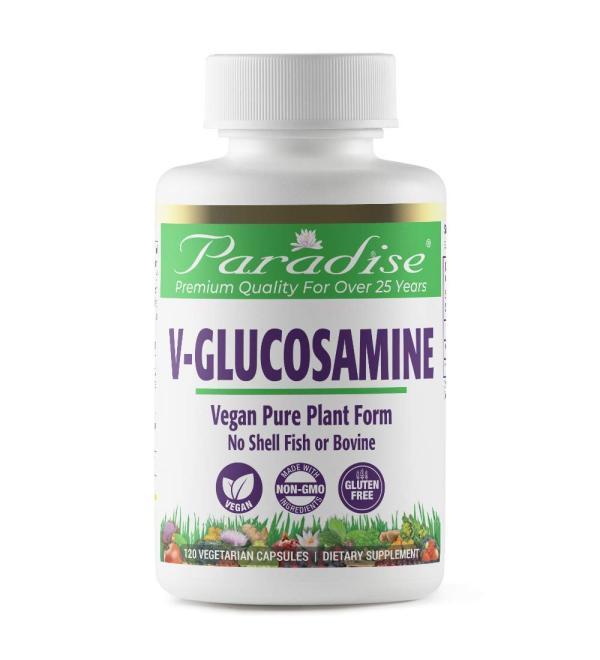Paradise Herbs V-Glucosamine 750 mg - 120 Vegetarian Capsules for Joint Health - Buy Online on GoSupps.com