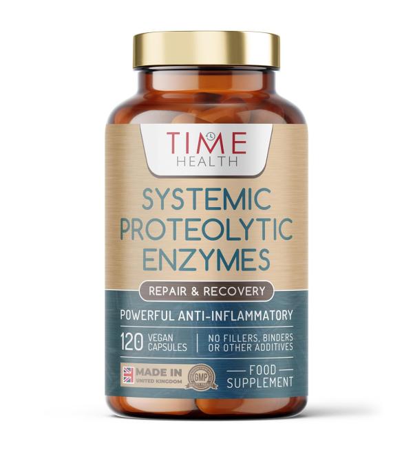 Time Health Proteolytic Enzymes 120 Capsules - Buy Online on GoSupps.com
