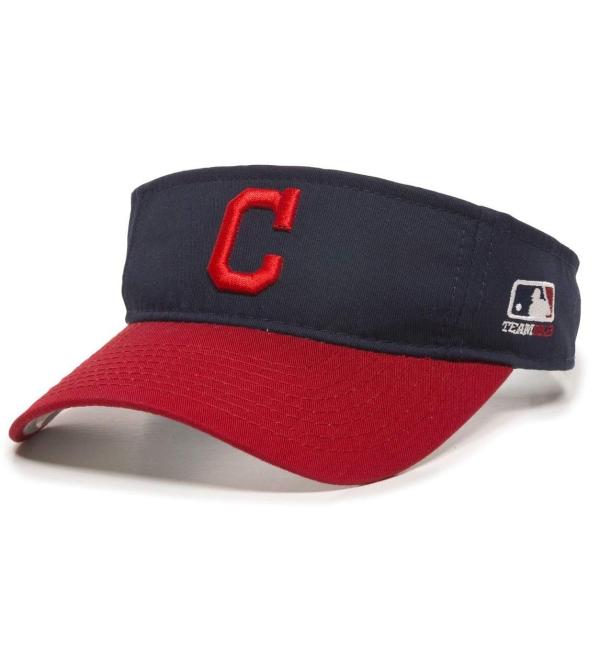 OC Sports Indians Two Tone Golf Sun Visor Hat Cap Adult Adjustable Navy