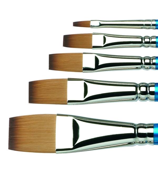 Winsor & Newton Cotman Water Colour Brush 3/8 One Stroke Flat 666 - High-Quality Watercolor Brush - Buy Online on GoSupps.com