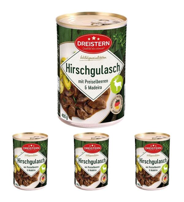 Dreistern Venison Goulash 400g 4 Pack - Buy Online on GoSupps.com
