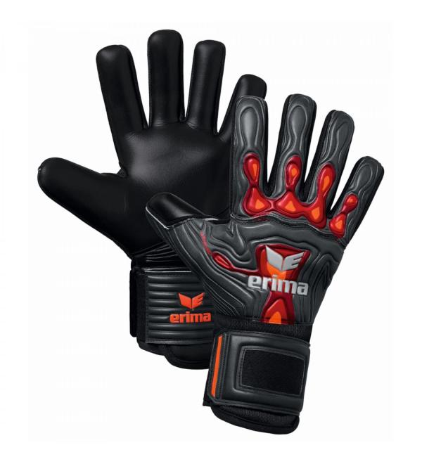 Erima Unisex Flex-ray Hardground FS Goalkeeper Gloves - 7 Fiery Coral/Black | International Shipping Available - Buy Online on GoSupps.com