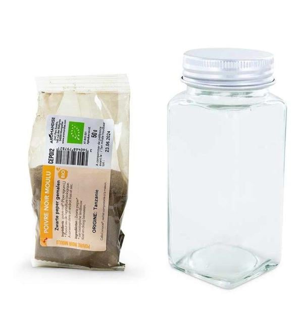 Spice Powder Bottle + Ground Black Pepper 50g - Buy Online on GoSupps.com