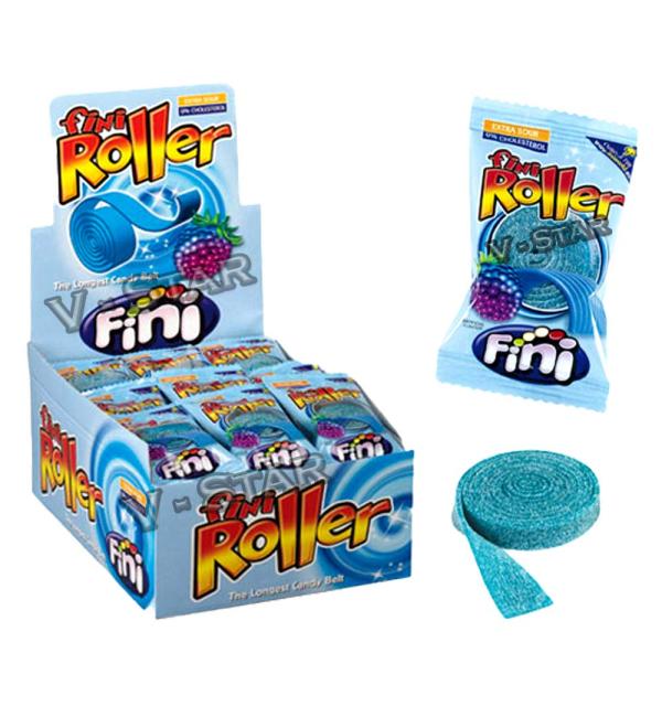 FINI Roller Fruit Flavoured Raspberry Rollers Belts Bubblegum Retro Sweets Full Box (40 Pieces) - VSTAR - Buy Online on GoSupps.com