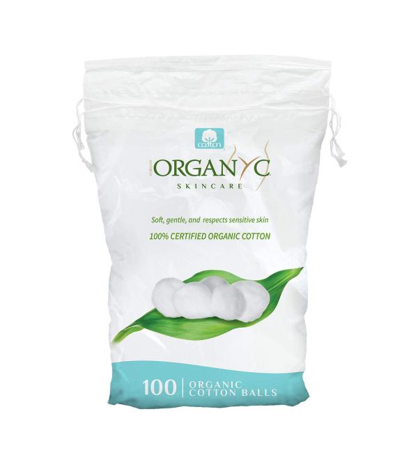 Organyc 100% Organic Cotton Balls - 100 Count Pack for Sensitive Skin - Buy Online on GoSupps.com