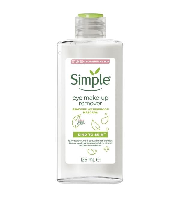 Simple Kind To Eyes Eye Make Up Remover 125ml - Gentle & Effective Solution - Buy Online on GoSupps.com