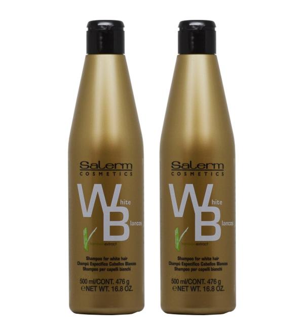 Salerm White Hair Shampoo 16.8oz "Pack of 2"