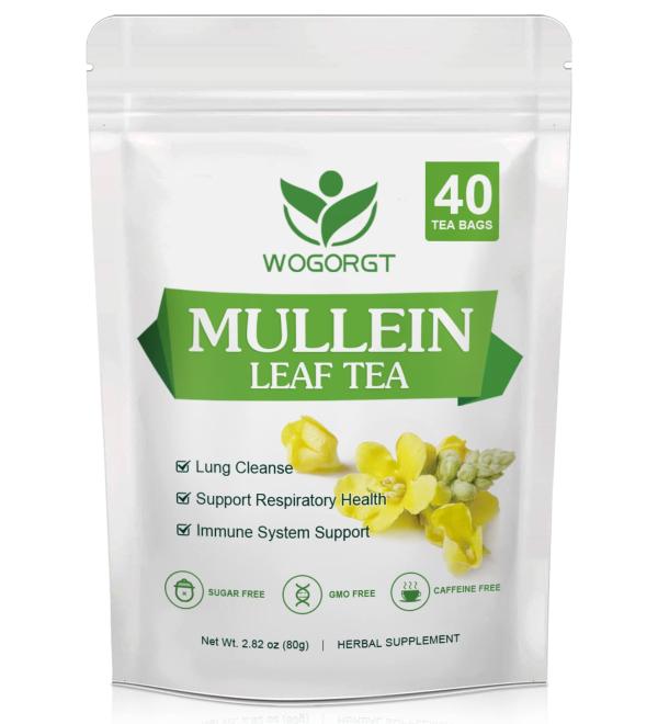 WOGORGT Mullein Tea Bags 40 Count - Buy Online on GoSupps.com