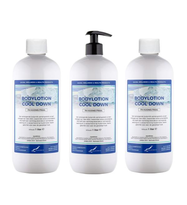 Claudius Body Lotion Cool Down 3 x 1 liter with free pump