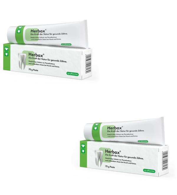 CP-Pharma Herbax Dog & Cat Toothpaste 2x70g - Buy Online on GoSupps.com
