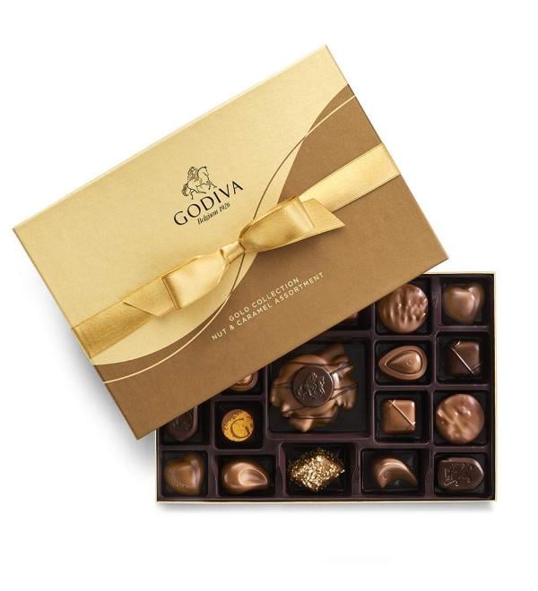 Godiva Chocolatier Nut & Caramel Gift Box 19pc - Buy Online on GoSupps.com