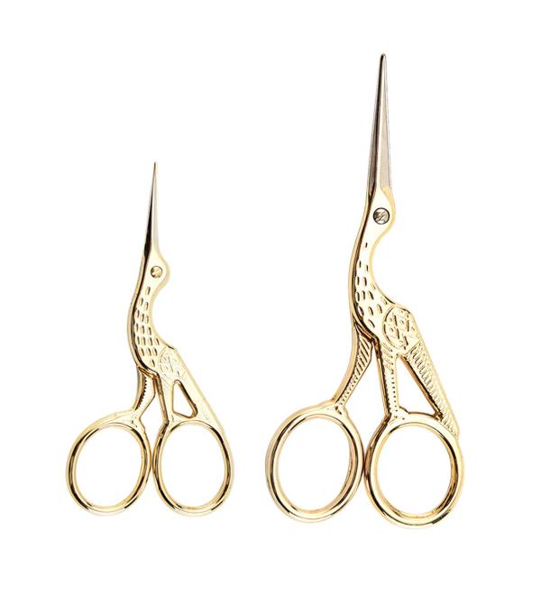 Acronde 2PCS Vintage Stork Shape Sewing Scissors - Stainless Steel Tailor Scissors for Embroidery, Craft, and Everyday Use (Gold) - Buy Online on GoSupps.com