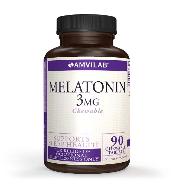 AMVILAB Melatonin 3mg Sleep Support 90CT - Buy Online on GoSupps.com
