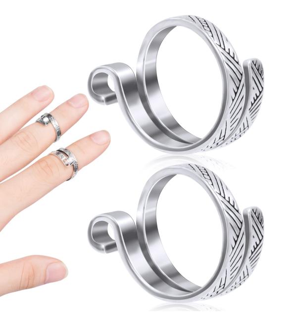 ANCIRS Knitting Crochet Ring Silver 2 Pack - Buy Online on GoSupps.com