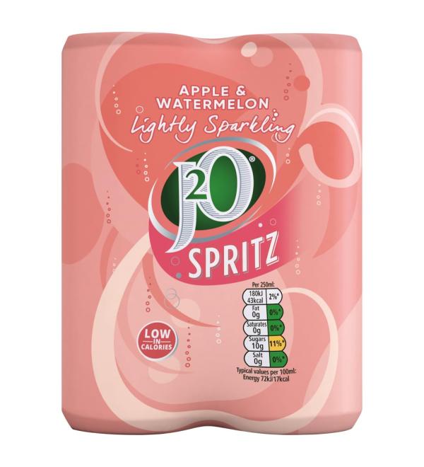 J2O Spritz Sparkling Apple & Watermelon Can 4 x 250ml
