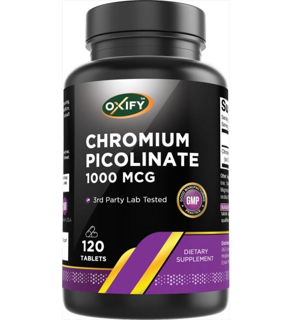 Oxify Chromium Picolinate 1000 mcg 120 - Buy Online on GoSupps.com