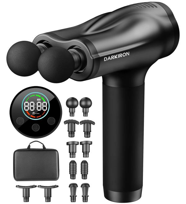 DARKIRON Massage Gun Double-Head, 4 Speeds - Buy Online on GoSupps.com