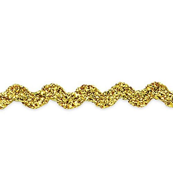 1/8 Metallic Mini Ric Rac Trim by the Yard - Metallic Gold (36 yards) - Buy Online on GoSupps.com