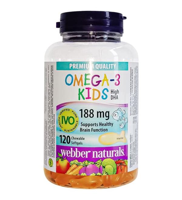 Webber Naturals Omega-3 Kids DHA 120 - Buy Online on GoSupps.com
