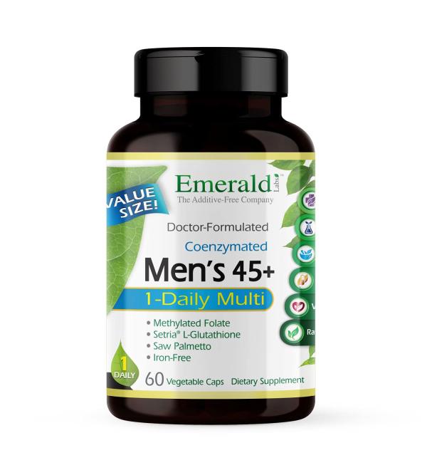 Emerald Laboratories Coenzymated Men's 45+ Multi - 60 Veg Caps | Daily Vitamin Supplement - Buy Online on GoSupps.com