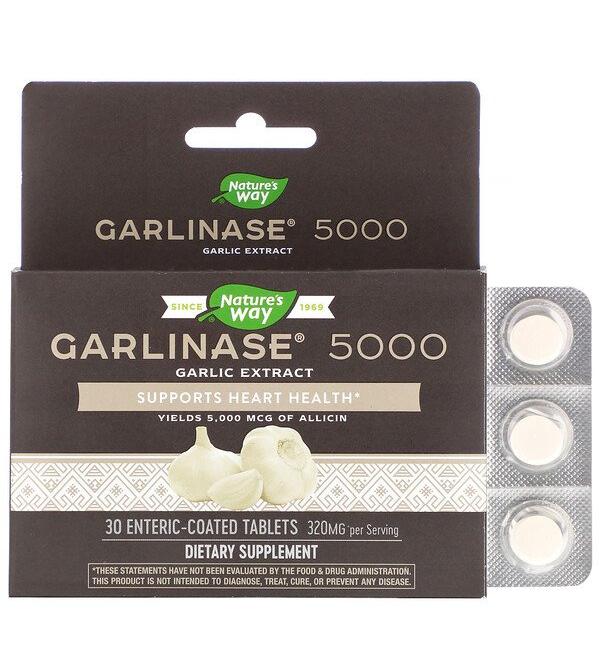 NatureShip-s Way Garlinase 5000 320 mg 30 Enteric-Coated Tablets