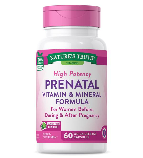 Nature's Truth Prenatal Vitamin 60 Capsules - Buy Online on GoSupps.com