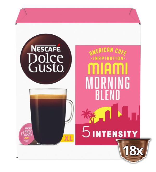 NESCAFE Dolce Gusto | Miami Morning Blend | 18 capsules | 3 Packs | 54 Cups - Buy Online on GoSupps.com