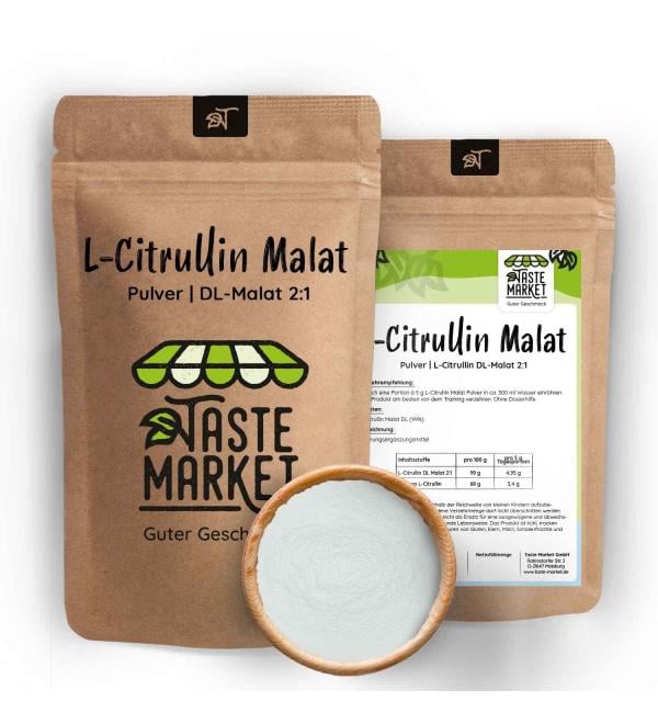 L-Citrulline Malate Powder 2kg 2:1 Ratio - Buy Online on GoSupps.com