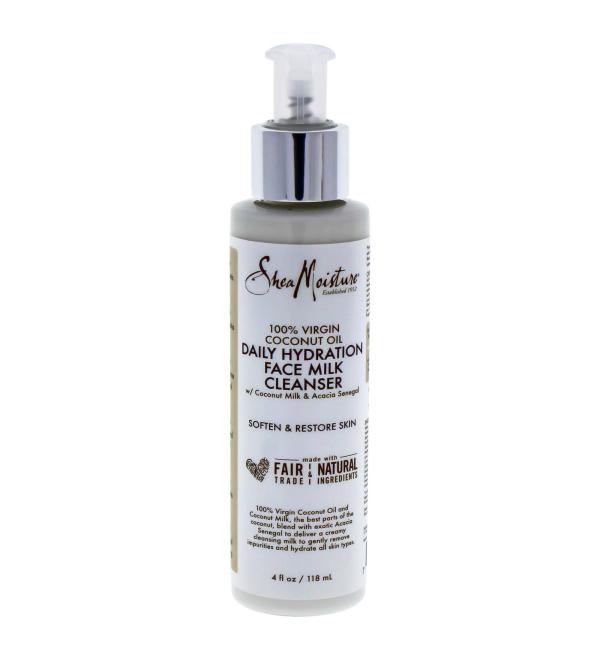 SheaMoisture 100% Virgin Coconut Oil Daily Hydration Face Milk Cleanser | 4 fl.oz.