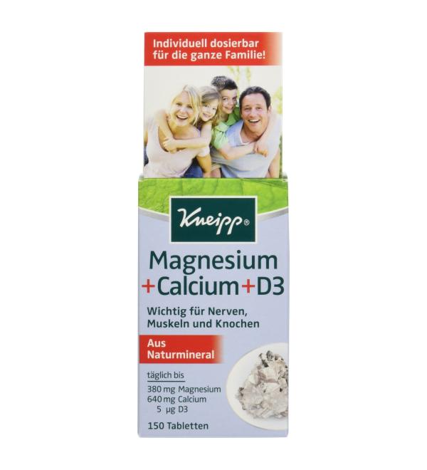 Kneipp Magnesium Calcium D3 150 Tablets - Buy Online on GoSupps.com