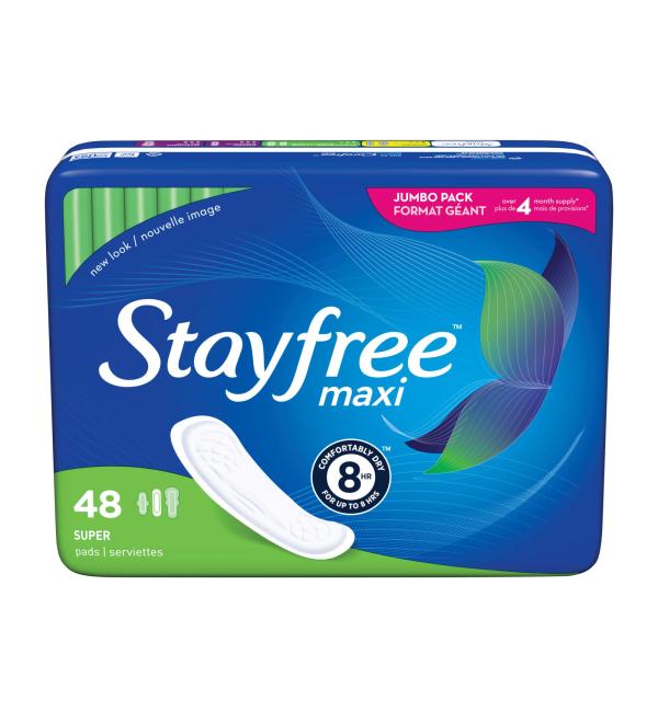 Stayfree Maxi Super Long Wingless Pads 48Ct - Buy Online on GoSupps.com