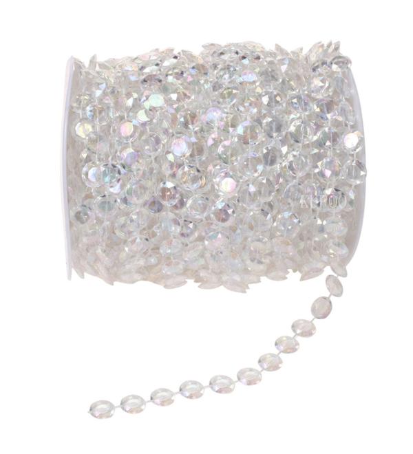 KUPOO 99 ft Clear Crystal Beads Roll - Colorful Wedding Decorations - Buy Online on GoSupps.com