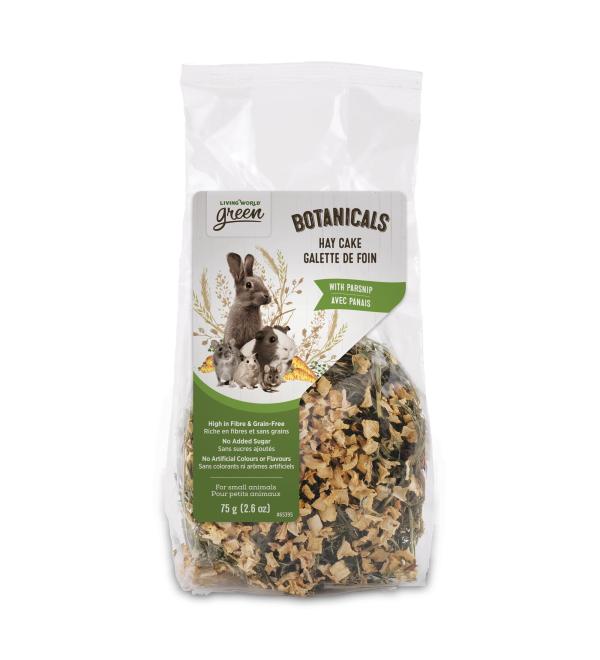 Living World Green Botanicals Hay Cake with Parsnip 75 g (2.6 oz) - Buy Online on GoSupps.com