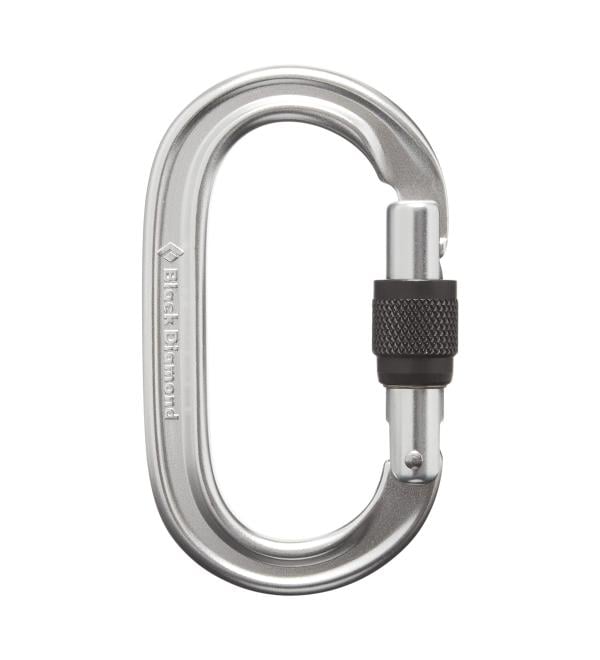 Black Diamond Oval Keylock Screwgate Biner One Size Polished
