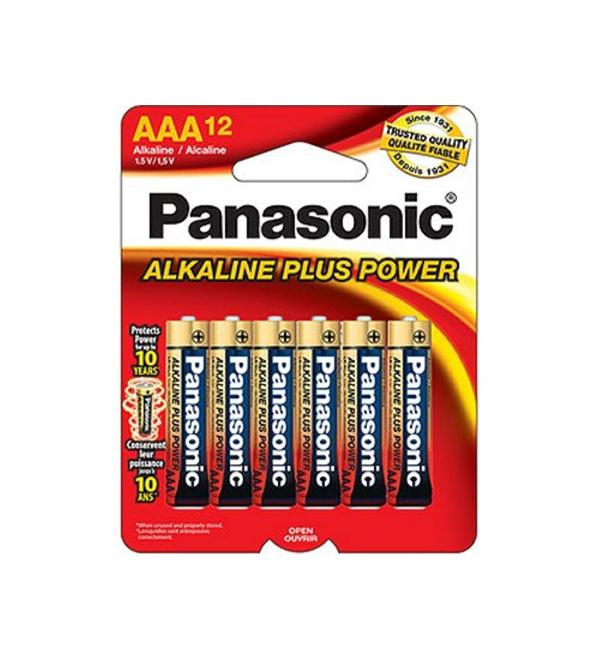 Panasonic AAA Alkaline Plus 12-Pack - Buy Online on GoSupps.com
