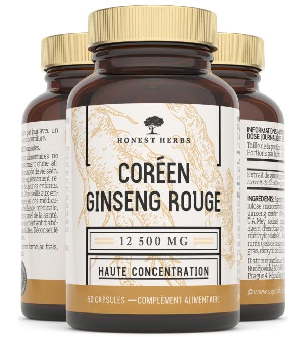 Honest Herbs Korean Red Ginseng 500mg 60ct - Buy Online on GoSupps.com