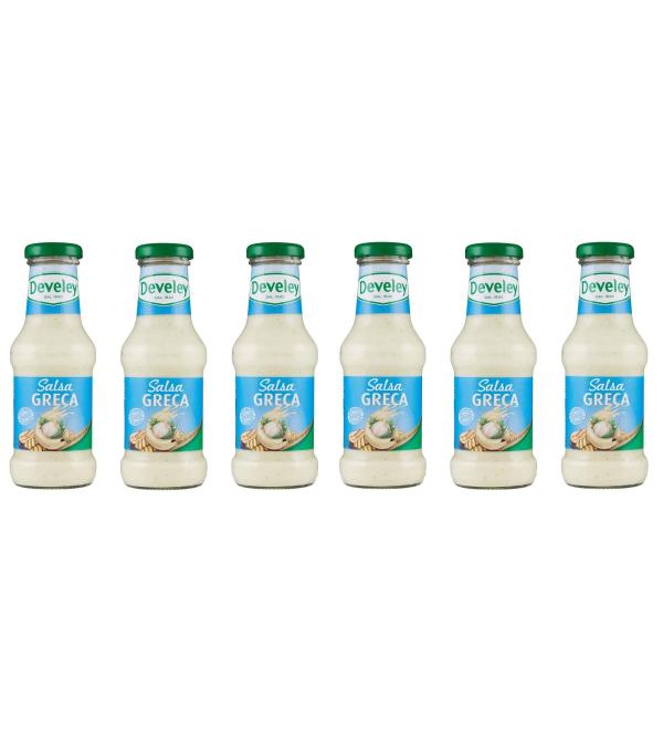 6x Develey Salsa Greca Greek sauce glutenfree herb sauce table sauce sauce ideal for vegetables glass bottle 250 ml