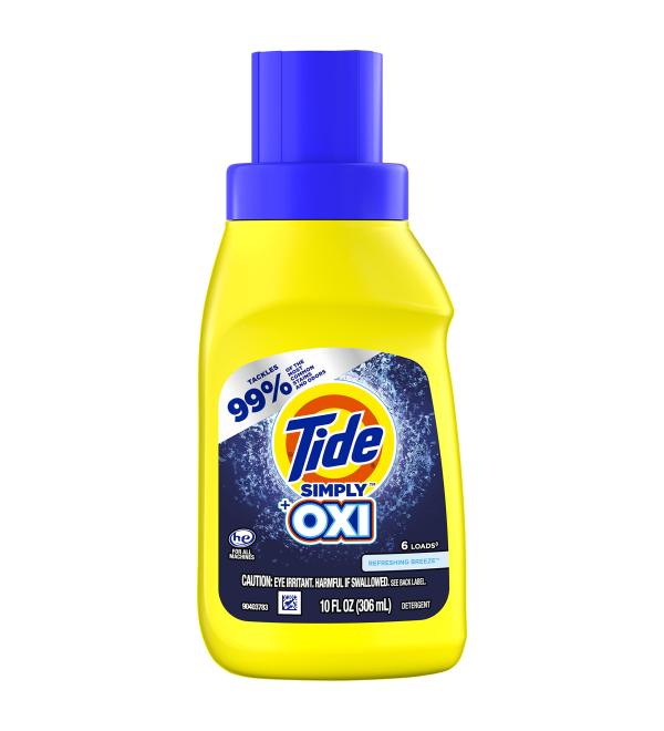 Tide Simply + Oxi Liquid Laundry Detergent - Refreshing Breeze 10 fl oz (Pack of 12) - 6 Loads - International Shipping Available - Buy Online on GoSupps.com