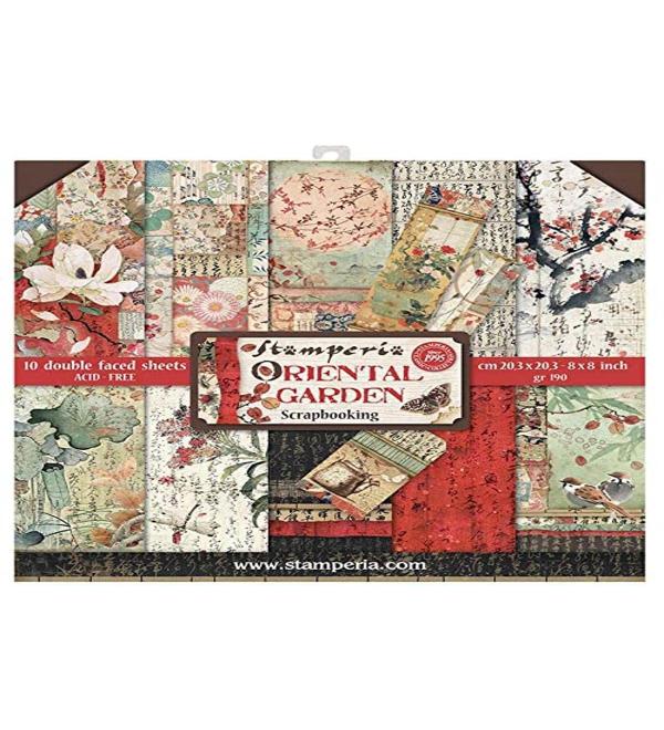 STAMPERIA INTERNATIONAL  KFT PAPER PAD 8X8 10PK ORIENTAL G  20.3 x 20.3 (8 x 8)  Multicoloured