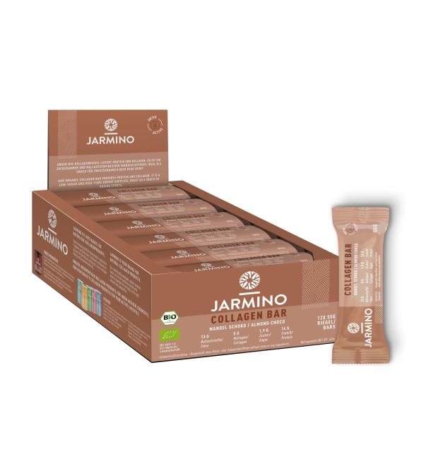 JARMINO Collagen Bar Almond Chocolate 12x - Buy Online on GoSupps.com