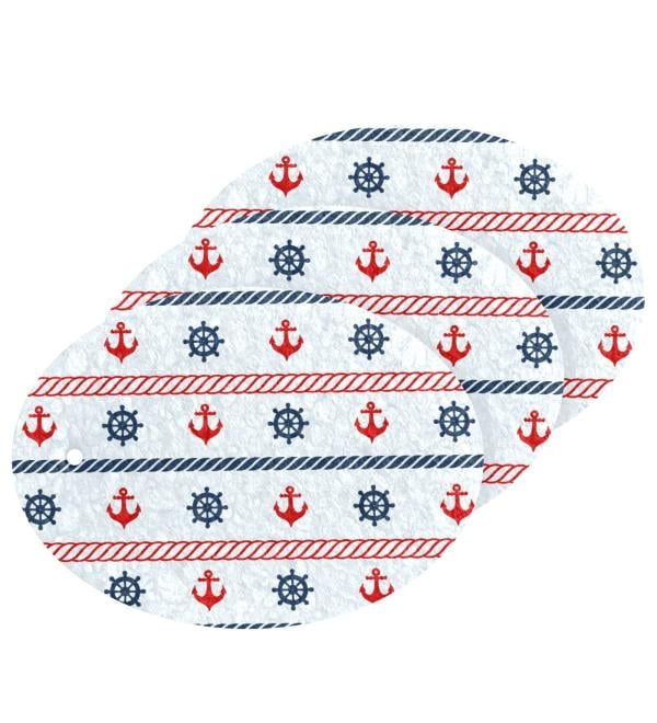 Litebear 3-Pack Kitchen Sponges Anchor Stripes - Buy Online on GoSupps.com
