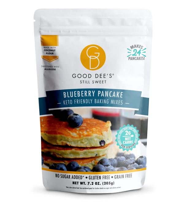 Good Dee's Low Carb Blueberry Pancake Mix - 7.2 oz | Keto-Friendly Baking - Buy Online on GoSupps.com