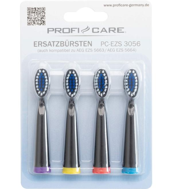 ProfiCare accessory set for PC-EZS 3056 4-pack blistPack replacement toothbrushes black