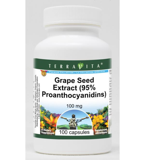 Terravita Grape Seed 95% 100mg 100 Capsules - Buy Online on GoSupps.com