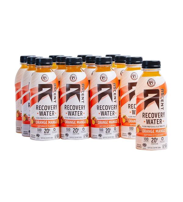 Ascent Protein Recovery Water, Orange Mango - Buy Online on GoSupps.com