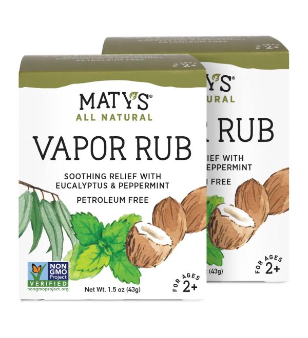 Maty's All Natural Vapor Rub Peppermint 1.5oz - Buy Online on GoSupps.com